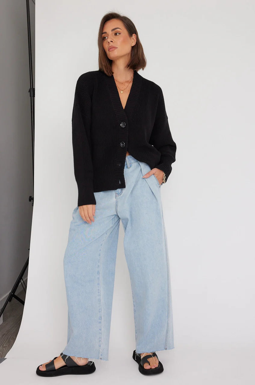 QUINCY Cardigan Black