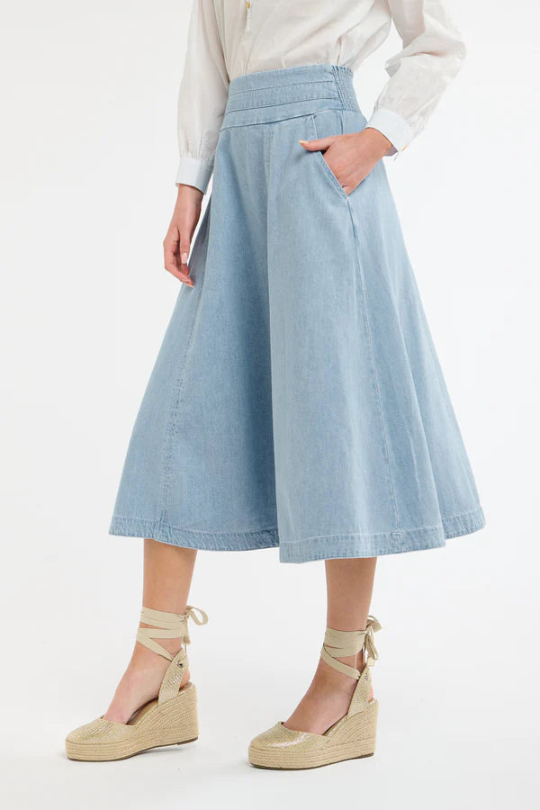 DAKOTA DENIM SKIRT - Light Wash