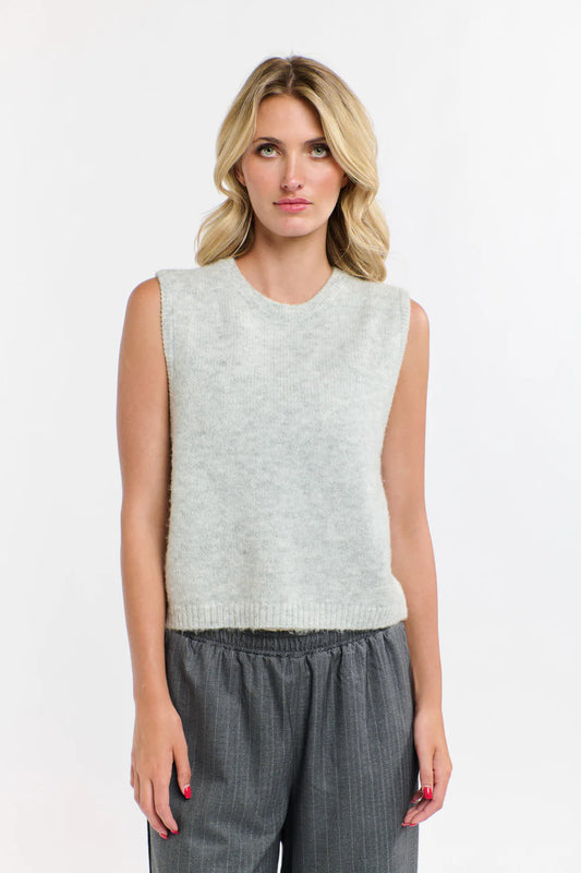 PIPPA WOOL VEST - Silver
