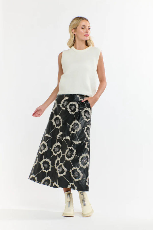 FLORENCE PU SKIRT BLACK