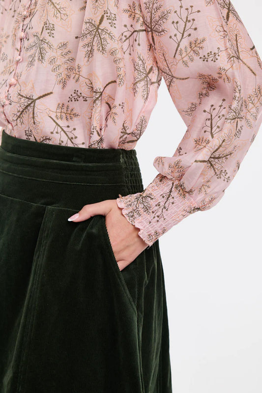 DAKOTA CORD SKIRT - Hunter Green