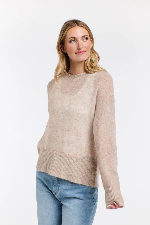 ASHFORD MOHAIR JUMPER - LATTE