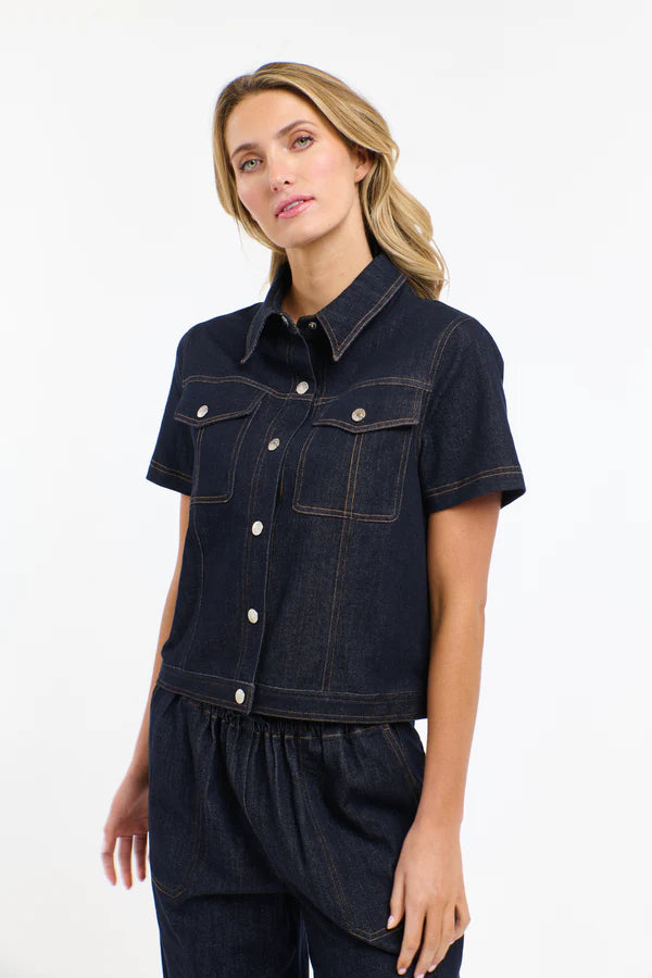 RAFFI SHORT SLEEVE DENIM JACKET
