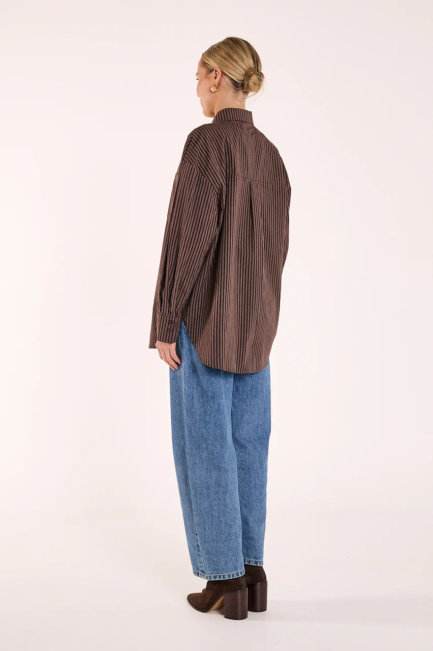 Emily Shirt - Chocolate Stripe