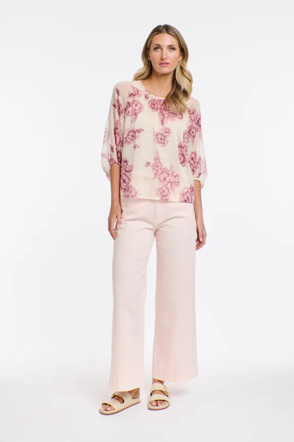 HAYLEY PINK FLORAL FLORAL TOP