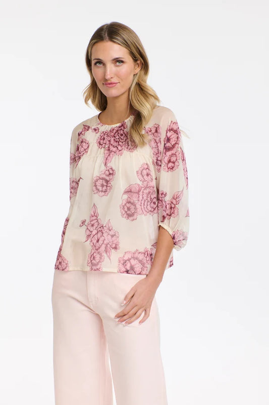 HAYLEY PINK FLORAL FLORAL TOP