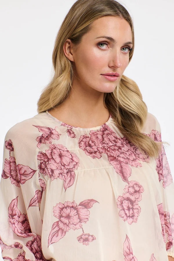 HAYLEY PINK FLORAL FLORAL TOP