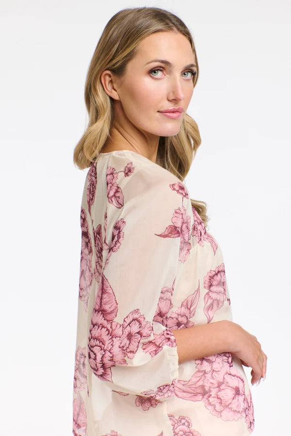 HAYLEY PINK FLORAL FLORAL TOP