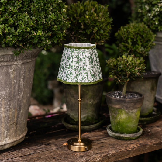 Ivy Scallop Shade & Gold Base - USB Table Lamp
