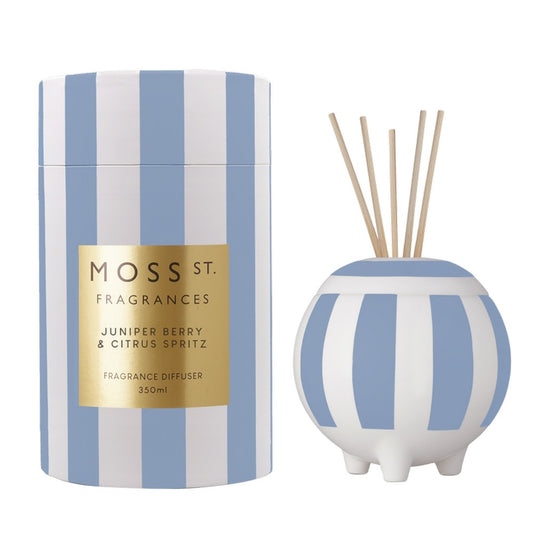MOSS ST. Ceramic Large Diffuser 350ml  Juniper Berry & Citrus Spritz