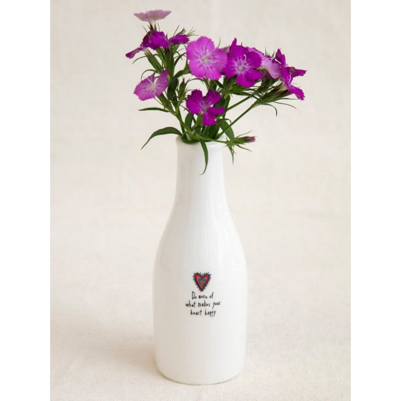 Bud Vase Artisan Heart - 'Do more of what makes you happy'