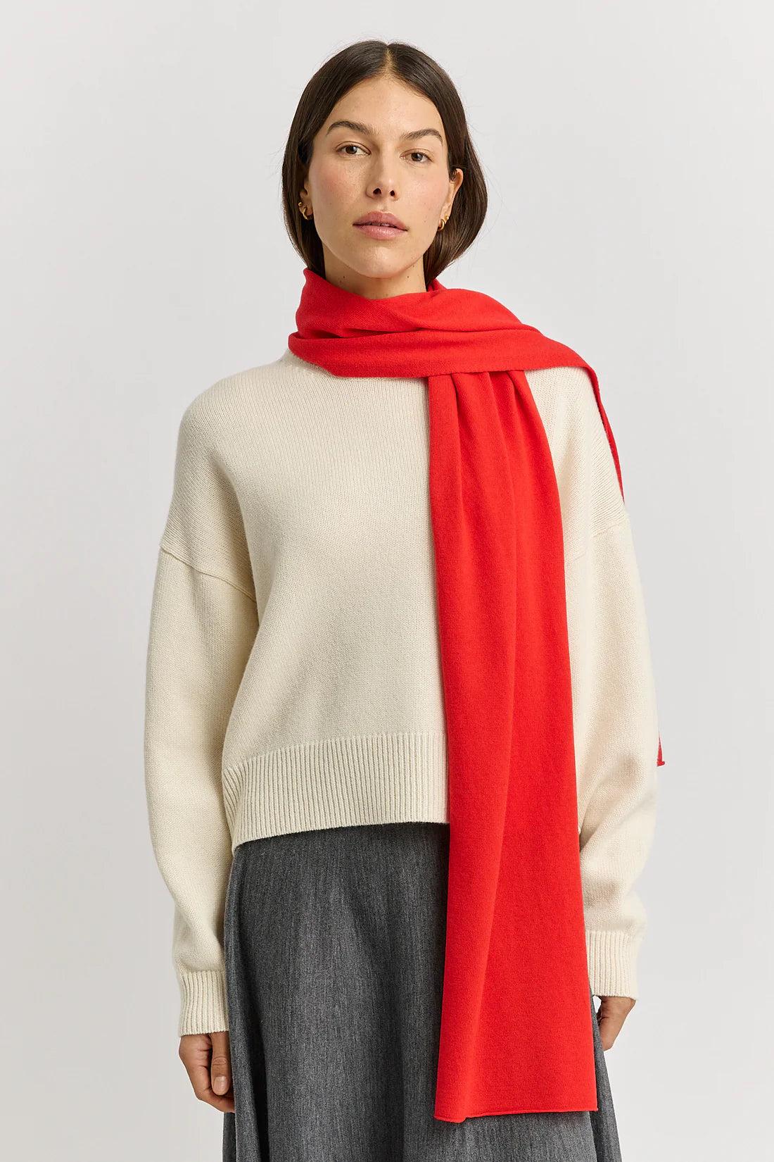 Extra fine merino scarf - Poppy