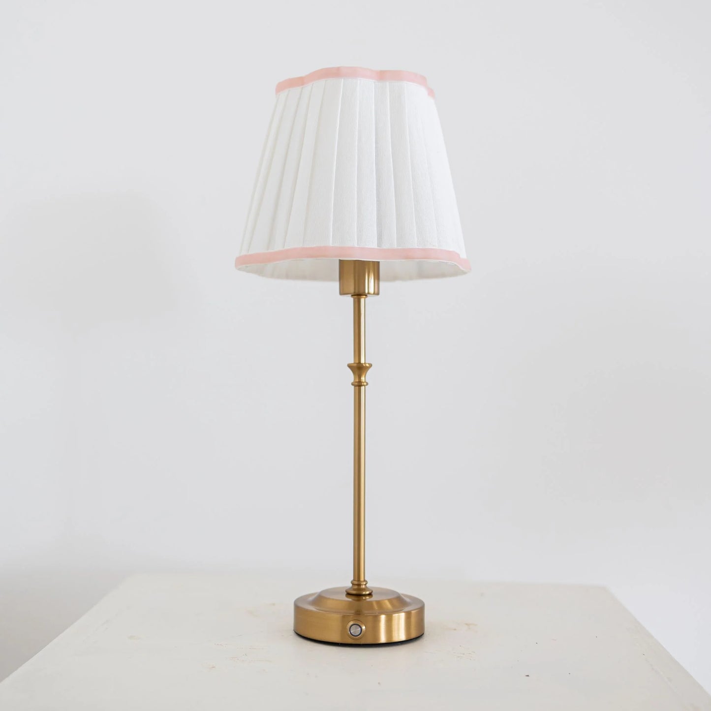 Pink Scallop Shade USB Table Lamp