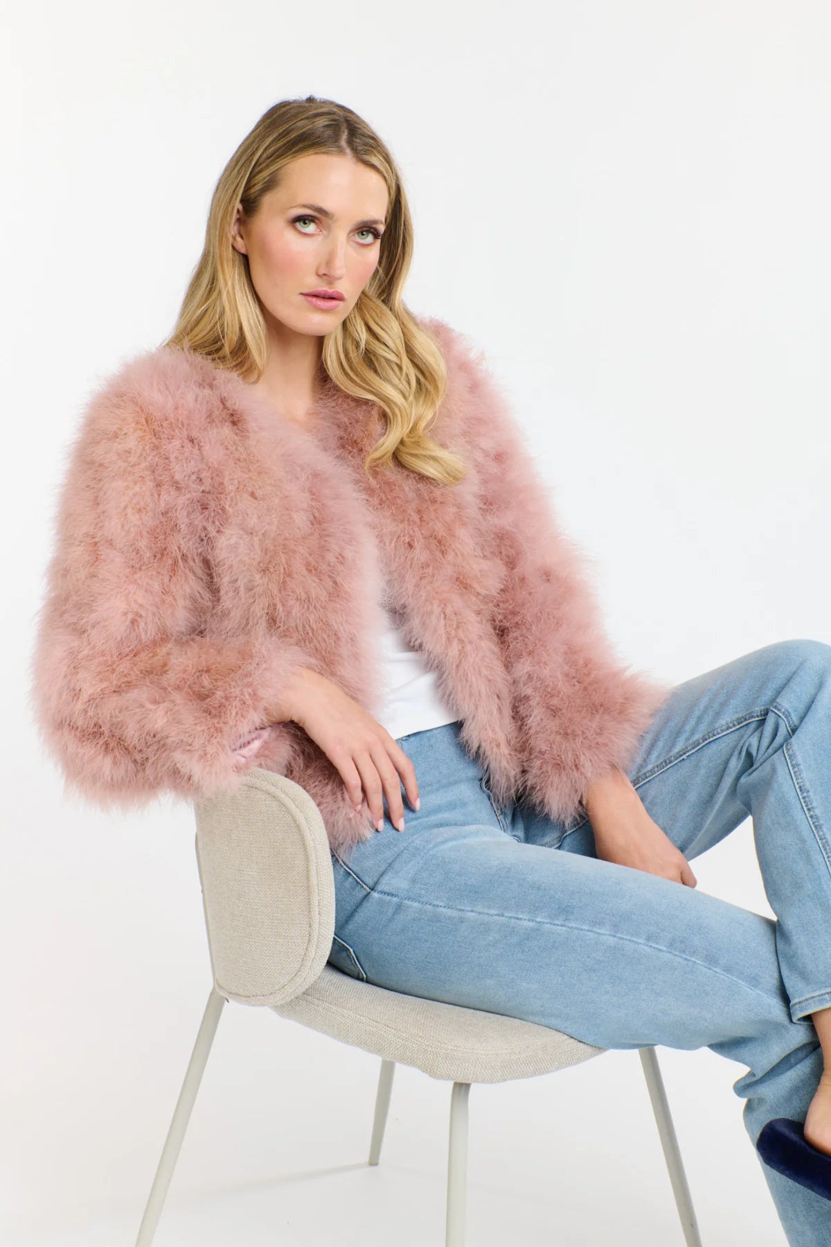 Feather Bolero - Rouge