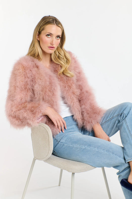 Feather Bolero - Rouge