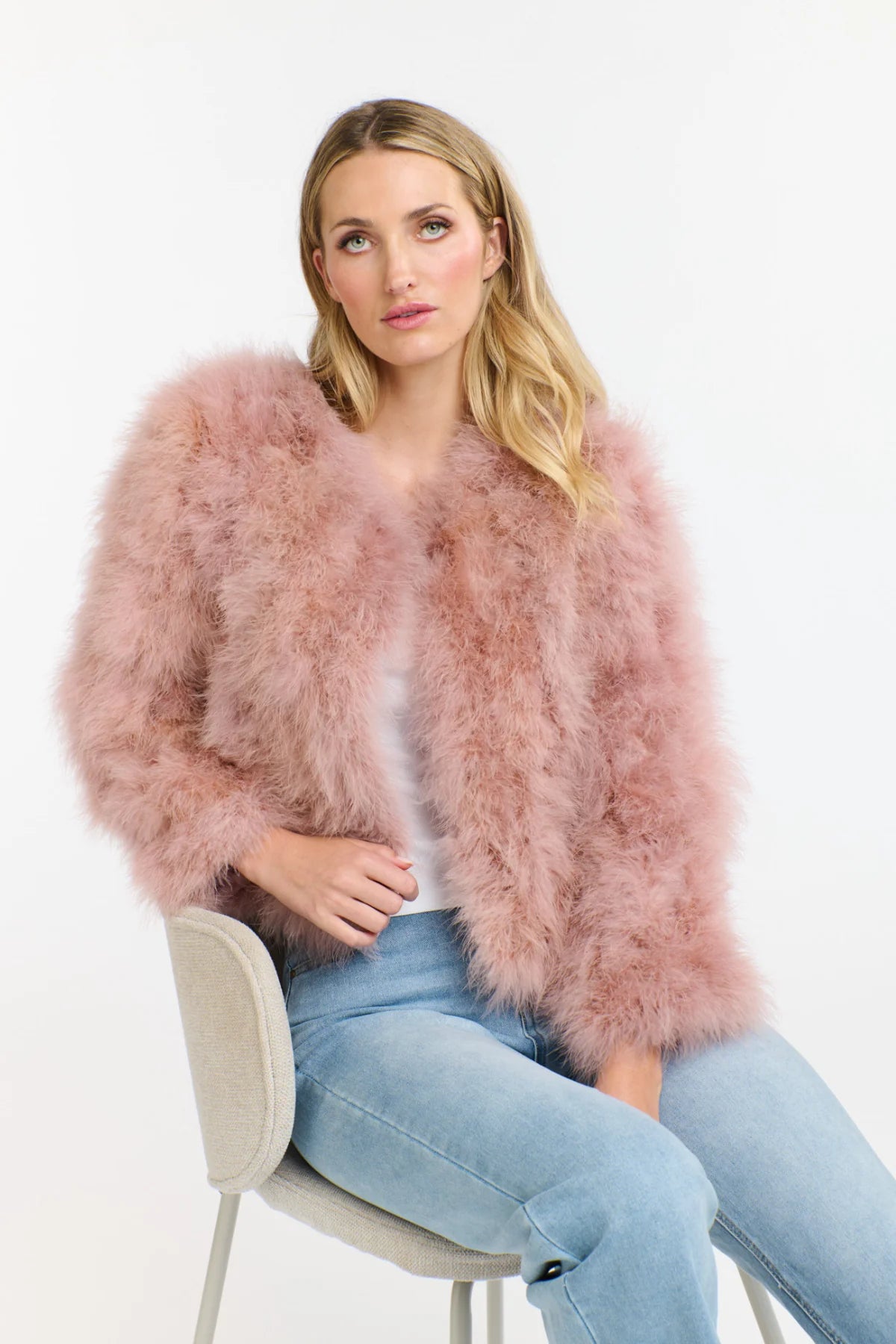 Feather Bolero - Rouge