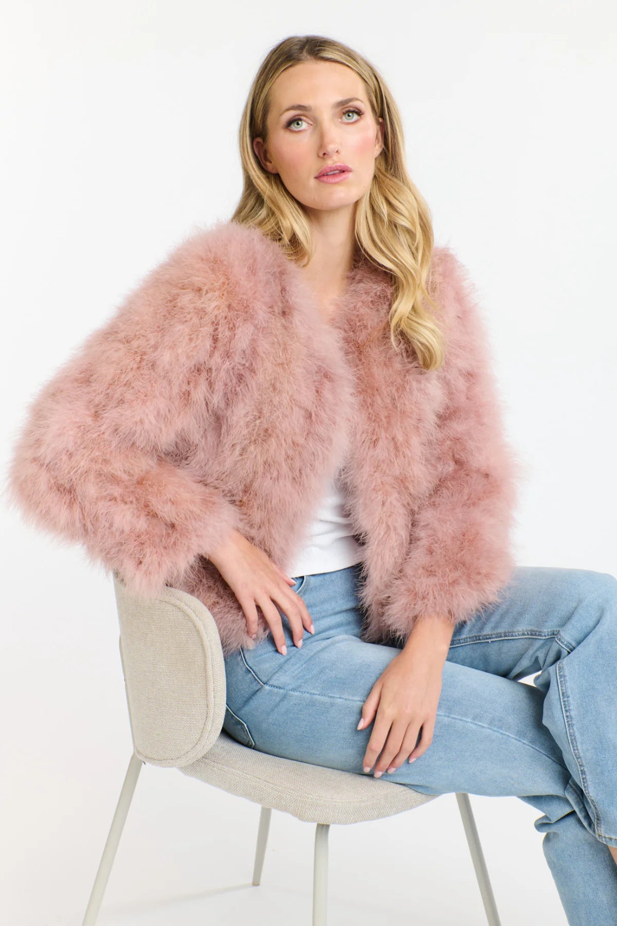 Feather Bolero - Rouge
