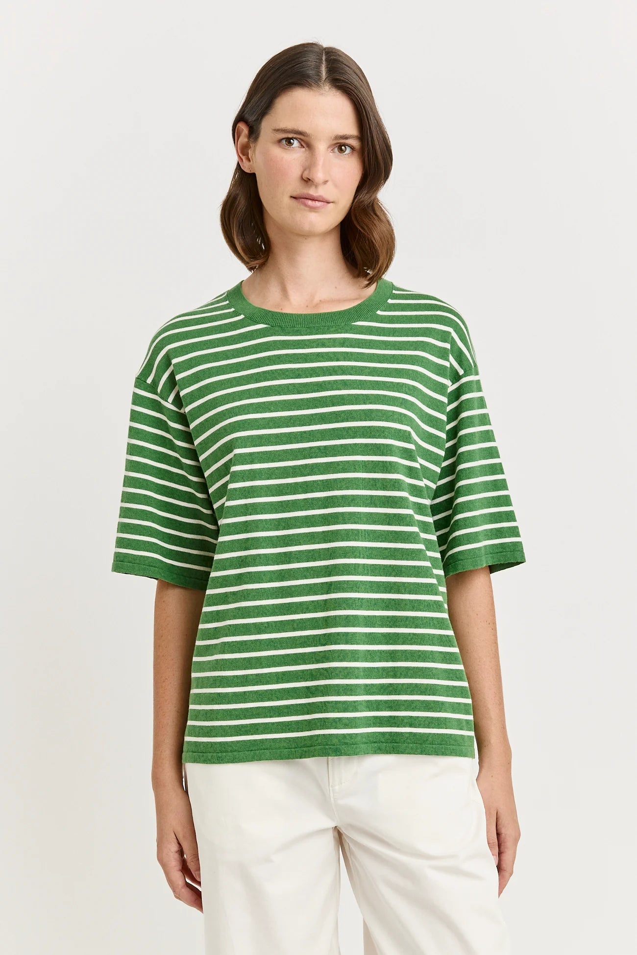 Relaxed stripe knit tee - Spring
