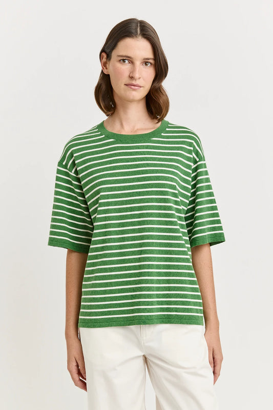 Relaxed stripe knit tee - Spring