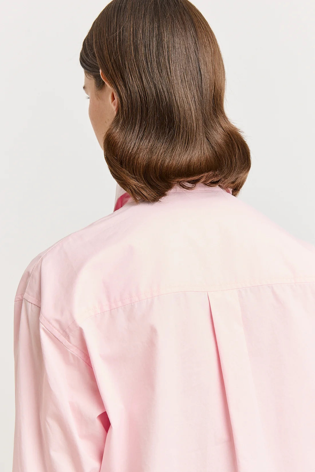 Relaxed cotton shirt - Pale pink