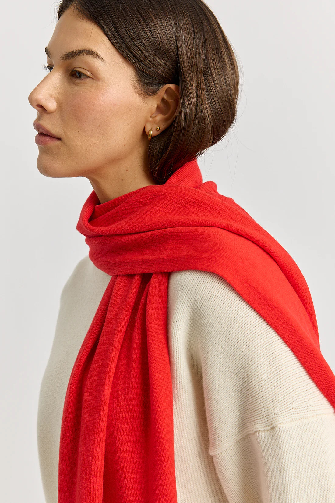 Extra fine merino scarf - Poppy