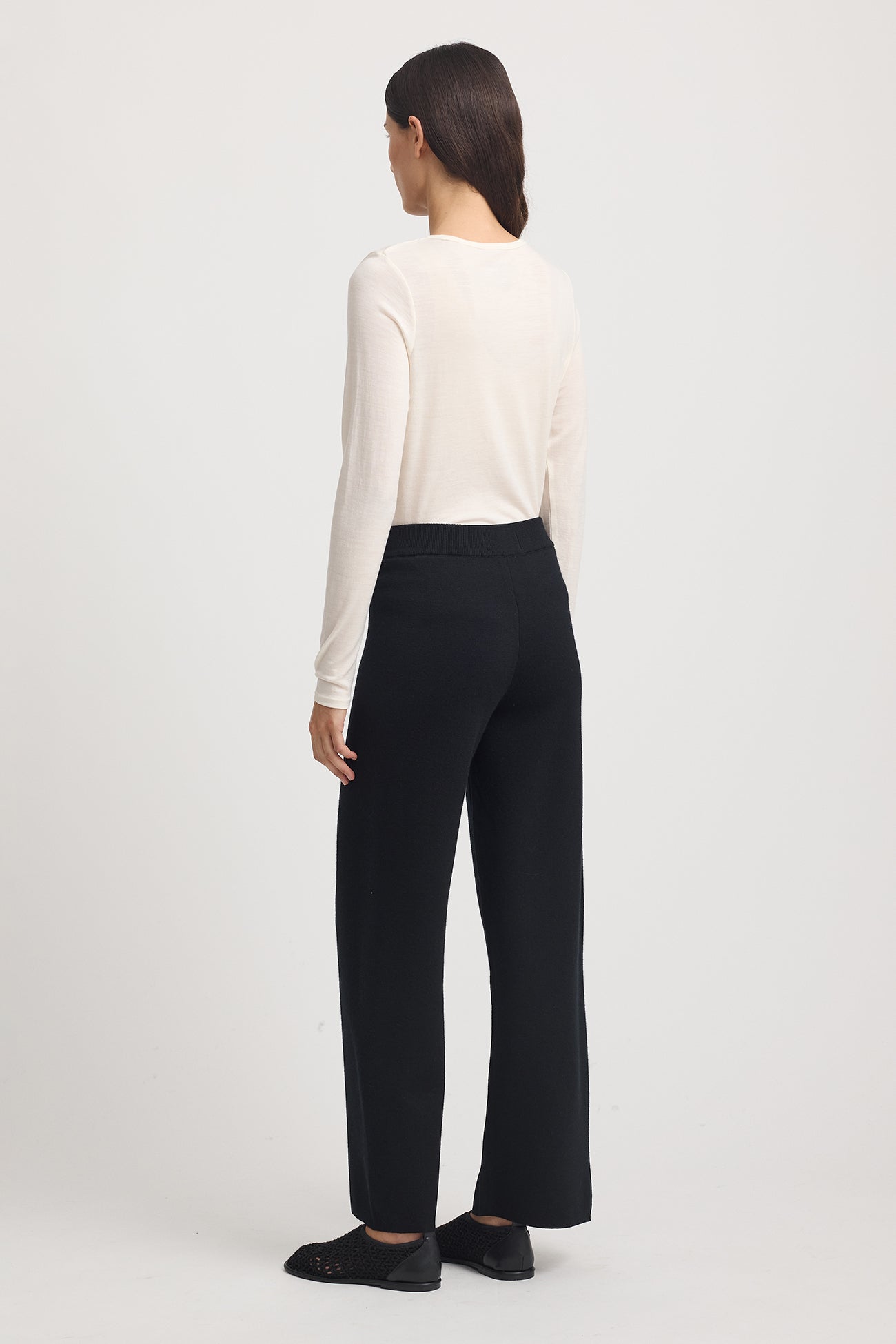 Crew merino top - Warm white