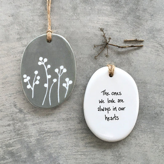 Oval Sgraffito Porcelain Hanger - the ones we love