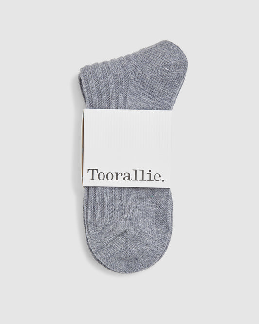 Ribbed merino socks - Grey SML/MED