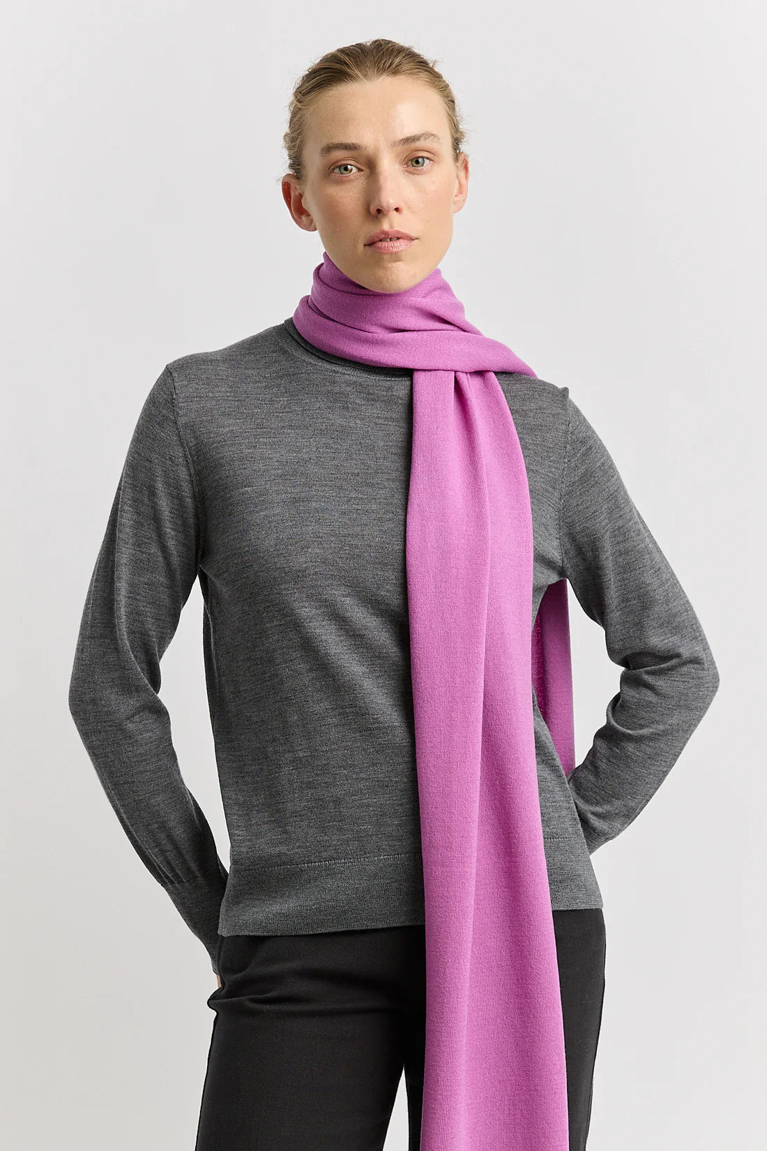 Extra fine merino scarf - Ultraviolet