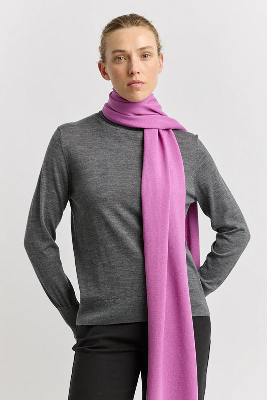 Extra fine merino scarf - Ultraviolet