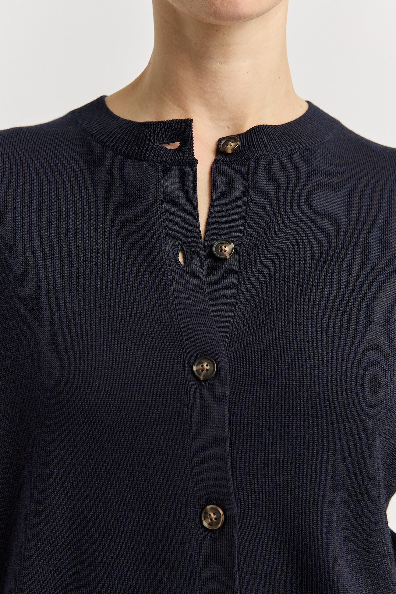 Fine knit cardigan - French Navy