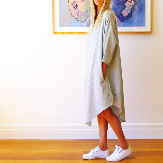 Willow -  Sage and White Dress