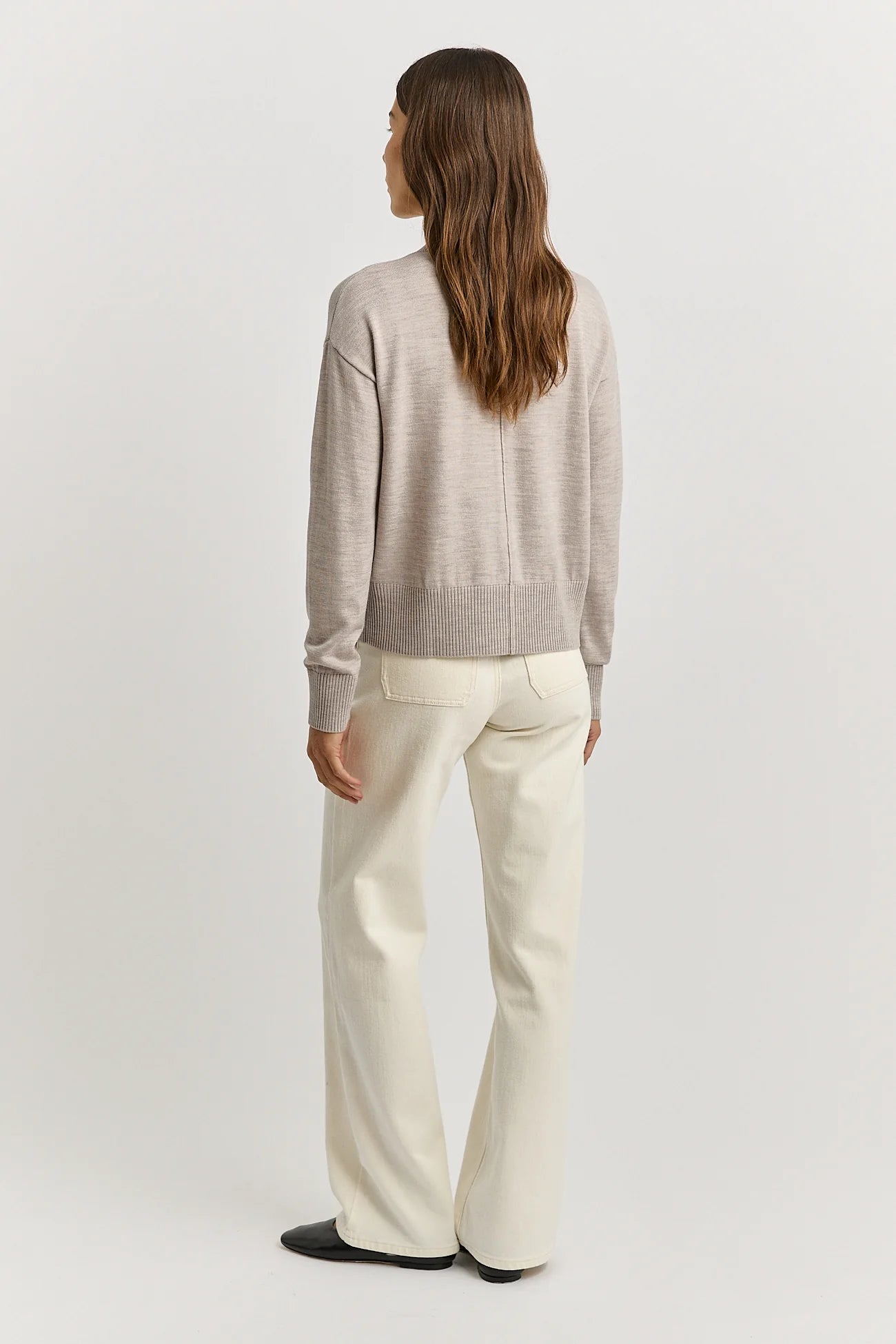 Fine knit cardigan - Oatmeal