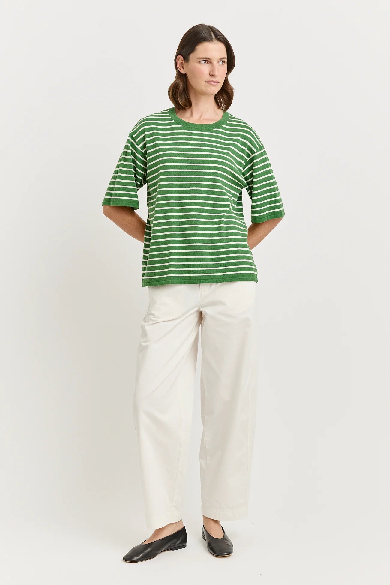 Relaxed stripe knit tee - Spring