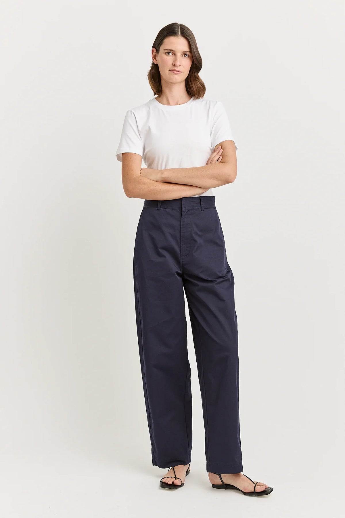 Soft barrel pant - Navy