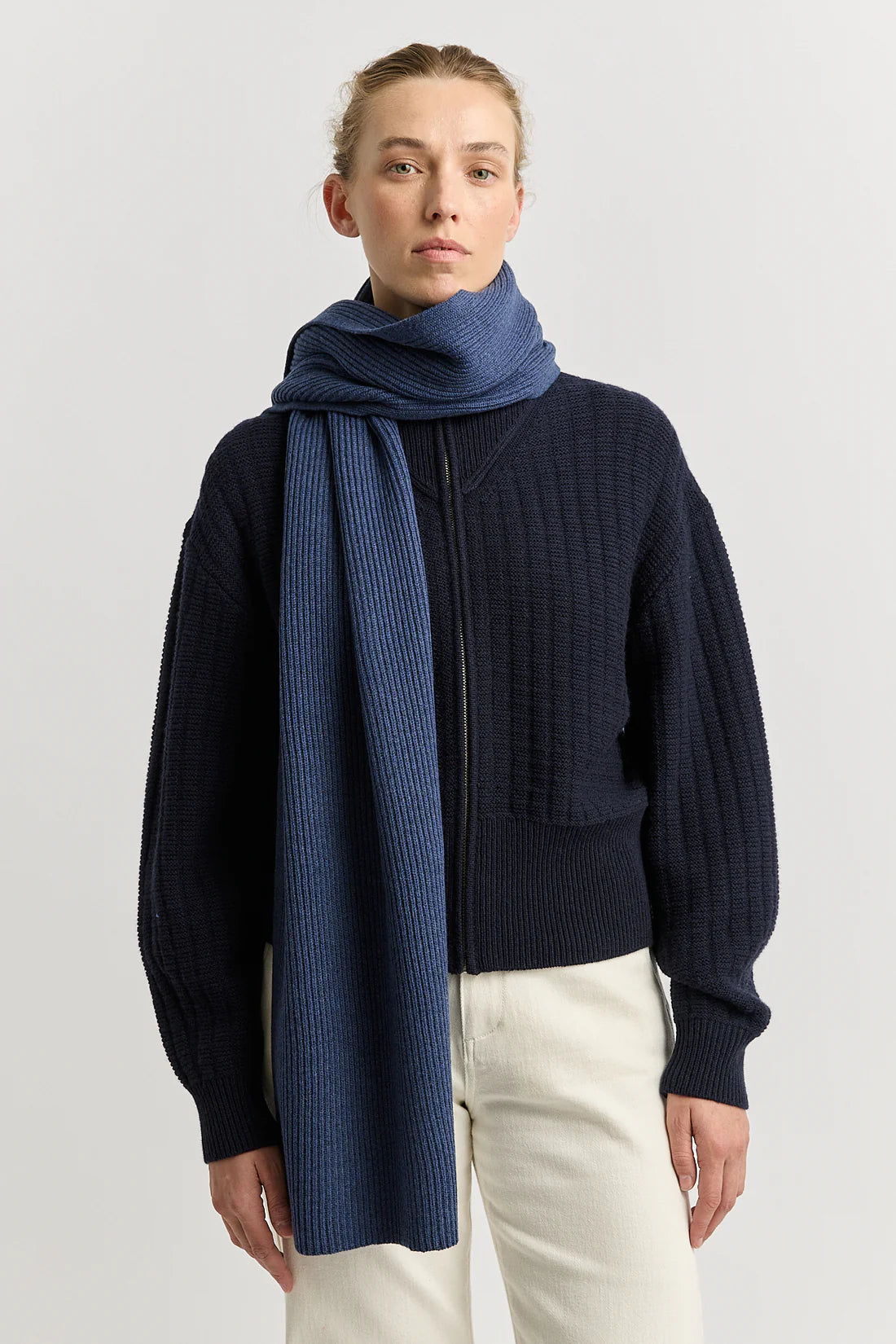 Fine rib scarf - Galaxy