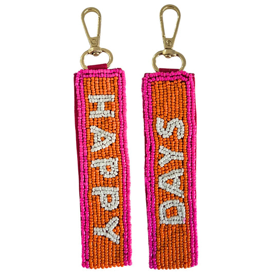 Beaded Keychain Happy Days