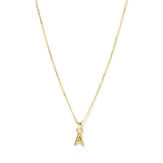 INITIAL GOLD CHARM NECKLACE - LETTER A