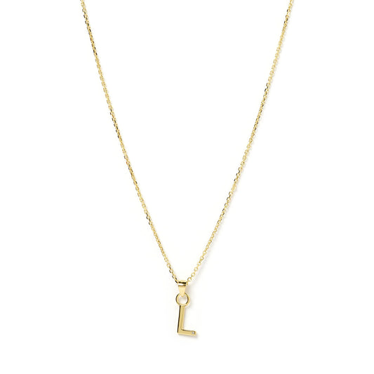 PRE ORDER - INITIAL GOLD CHARM NECKLACE - LETTER L