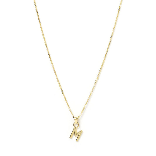 PRE ORDER - INITIAL GOLD CHARM NECKLACE - LETTER M