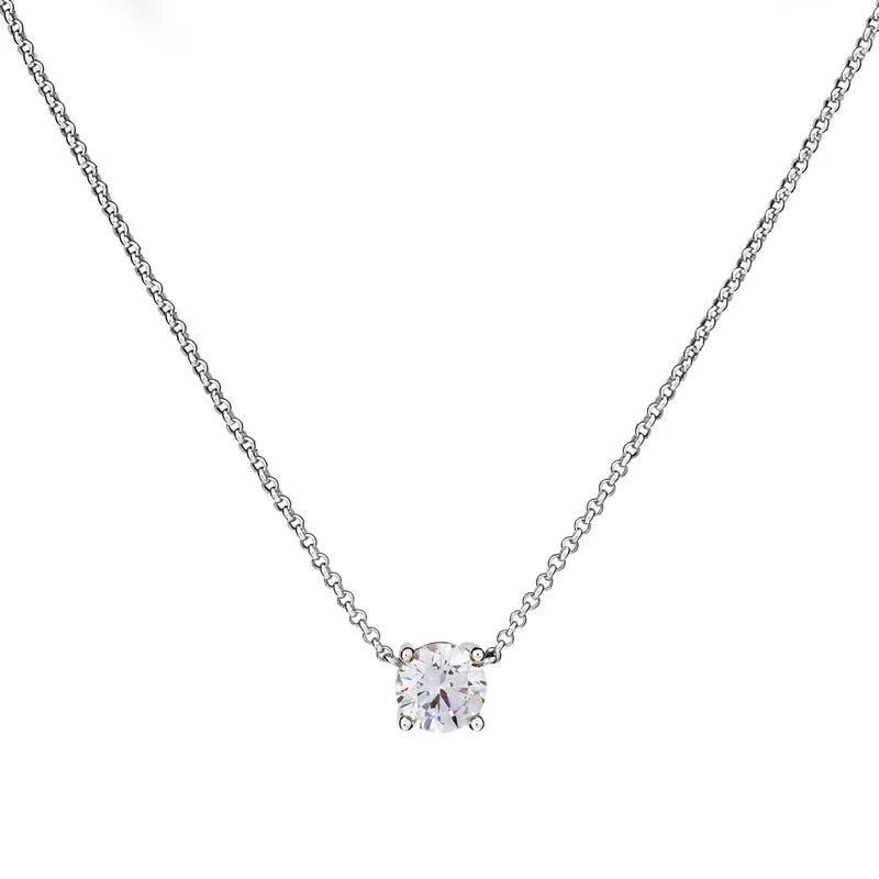 Sade Sterling Silver Claw Set Cubic Zirconia Pendant