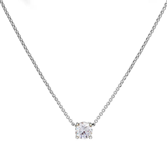 Sade Sterling Silver Claw Set Cubic Zirconia Pendant