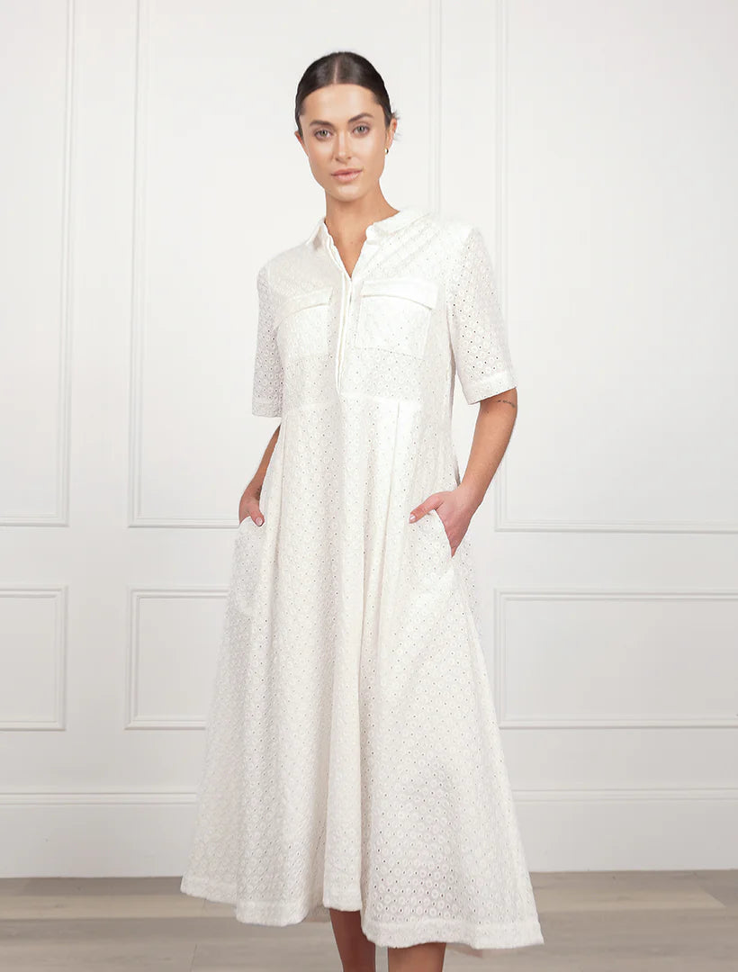 Valetta Lace Dress White