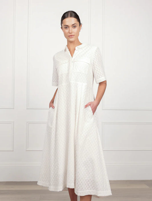 Valetta Lace Dress White