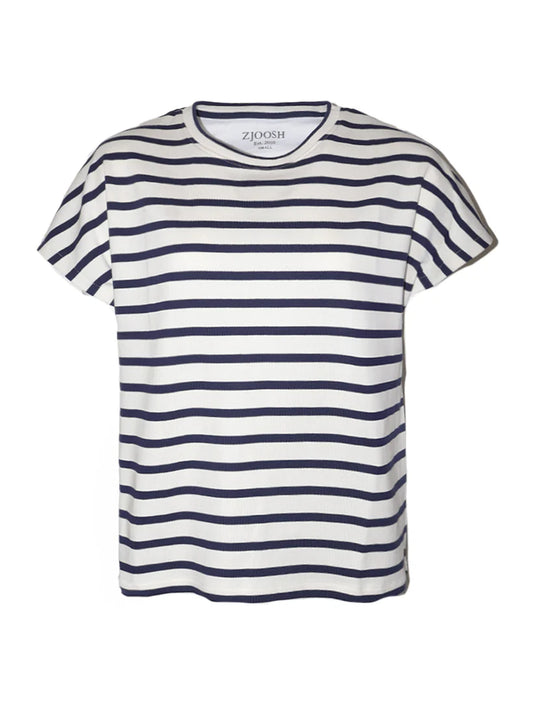 Campbell Tee Navy White