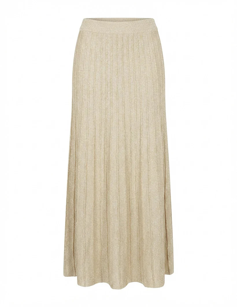 Sunray Sparkle Knit Skirt Gold