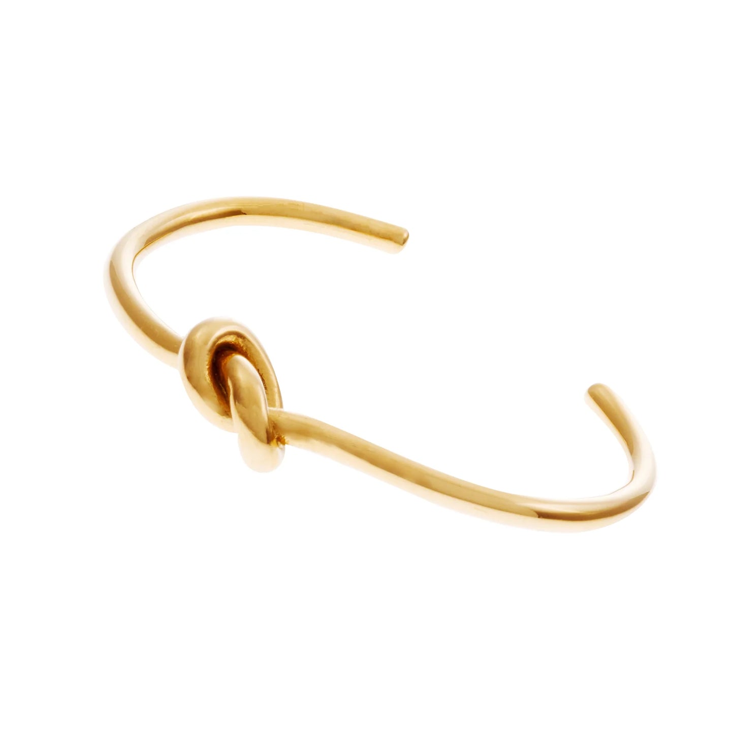 AVA - Gold plate stainless steel bracelet Knotted Cuff Bangle