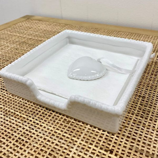 Ceramic Napkin Holder - Heart