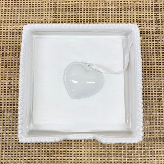 Ceramic Napkin Holder - Heart