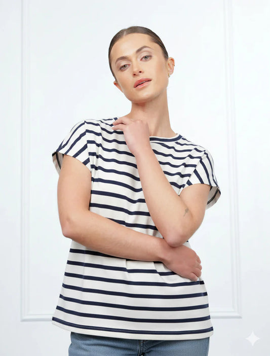 Campbell Tee Navy White